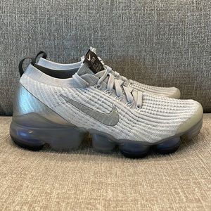Nike VaporMax Flyknit 3 2018 White Silver Size 7.5